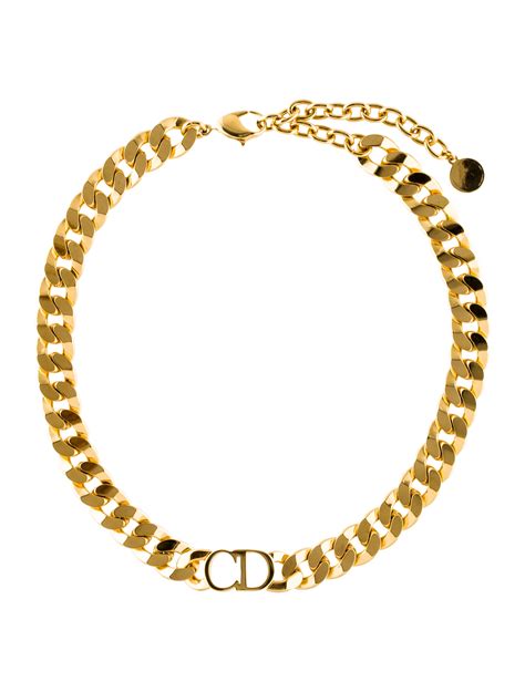 christian dior choker gold